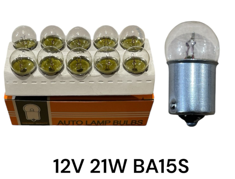 FOCO CON BASE DE 1 PUNTO CORTO 12V 21W BA15S